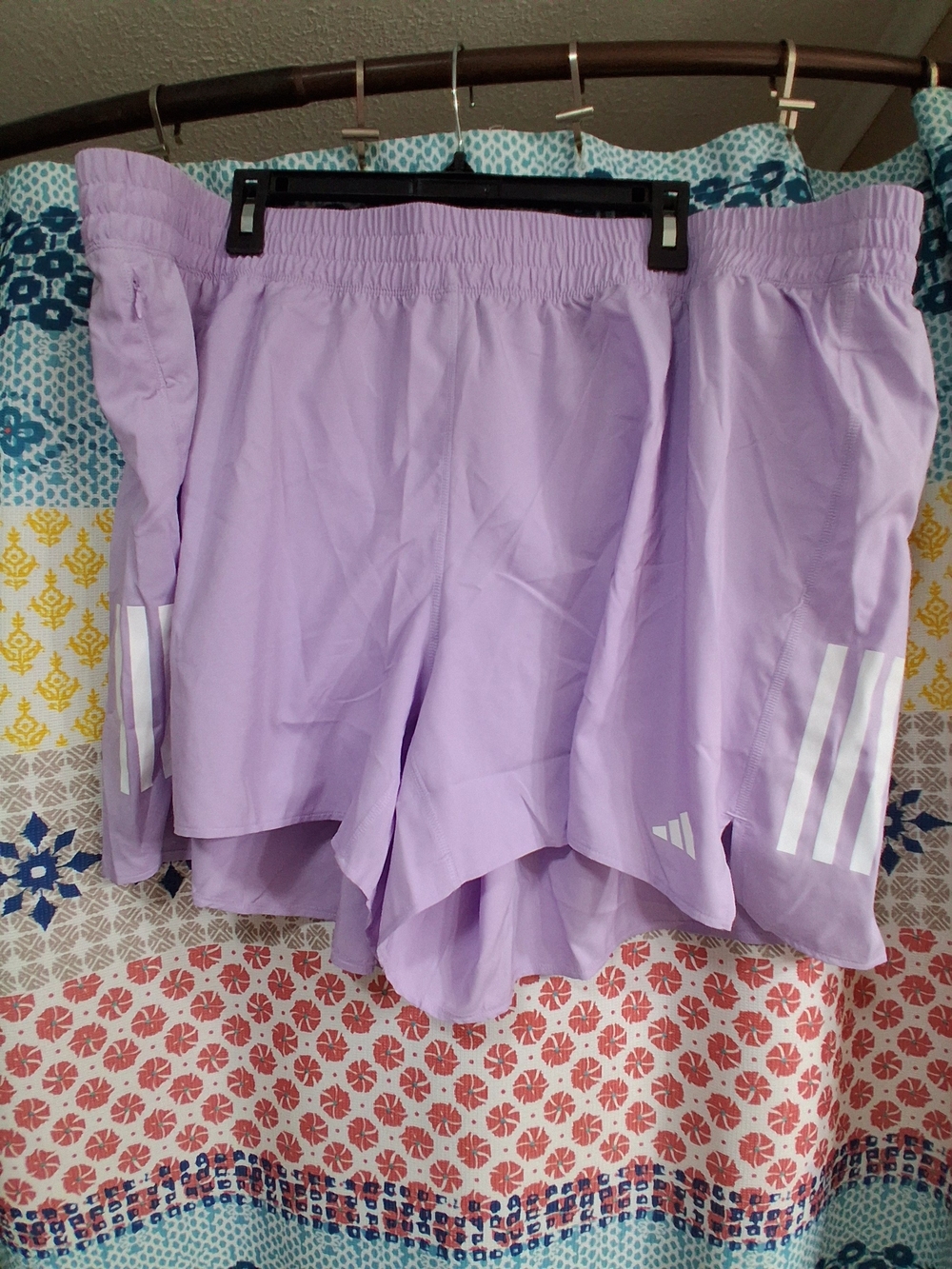 Adidas Lavender 4X Athletic Shorts.